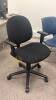 Two Person Laminate Work Table and Rolling Chairs - 2