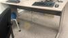 Two Person Laminate Work Table and Rolling Chairs - 4