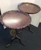 Pair of Ornate Ball & Claw Foot Pie Crust Side Tables - 2