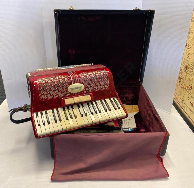 Vintage Large Accordion with Case