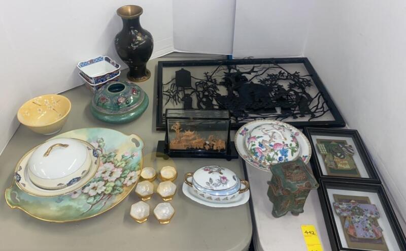 Asian Decorative Metal Art, Dishware, and More