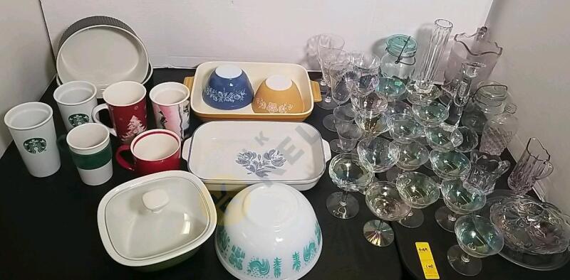 Vintage Iridescent Glassware, Pyrex, and Much More