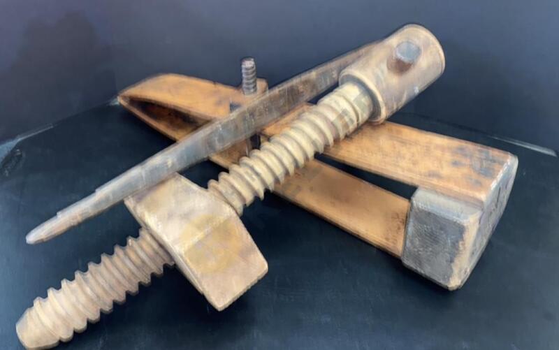 3 Primitive Industrial Wooden Mechanicals