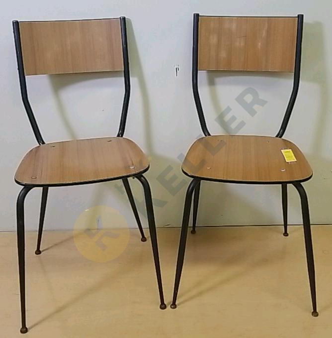Set of 2 MCM Salvarani 1960 Italian Chairs