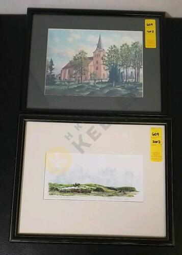 Framed Michael Abel Signed and Numbered Watercolor and Other Print