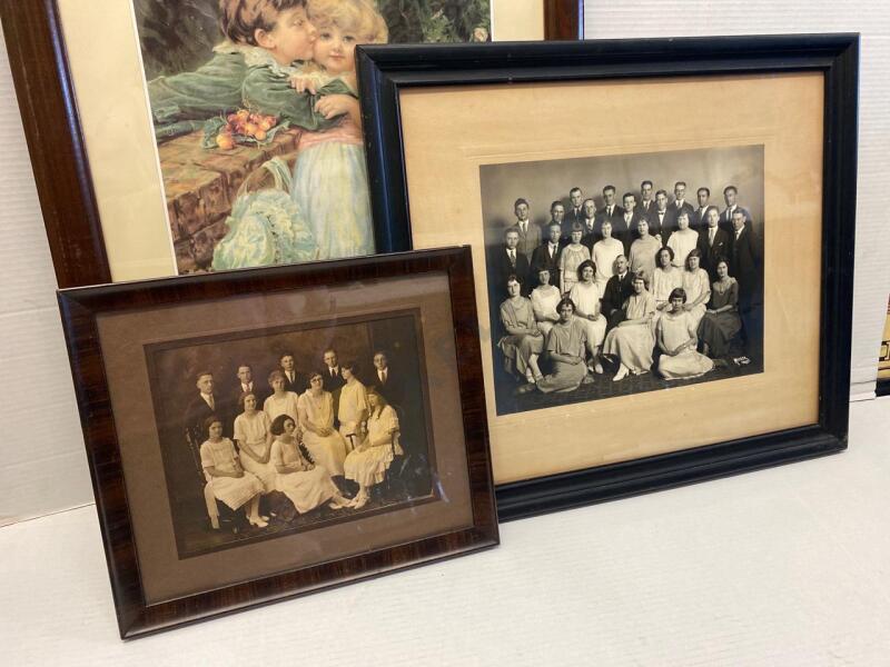 Vintage Framed Photographs, Religious Framed Prints, and More