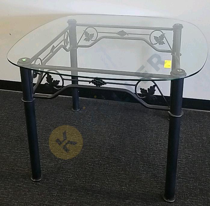 Glass Top Metal Frame Table