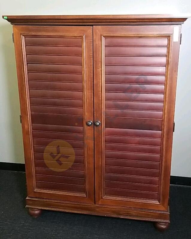 Wooden Media Storage Cabinet