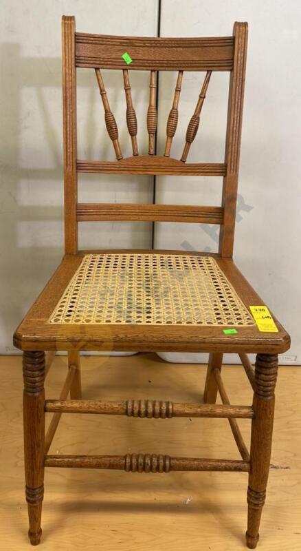 Wooden Cane Seat Chair