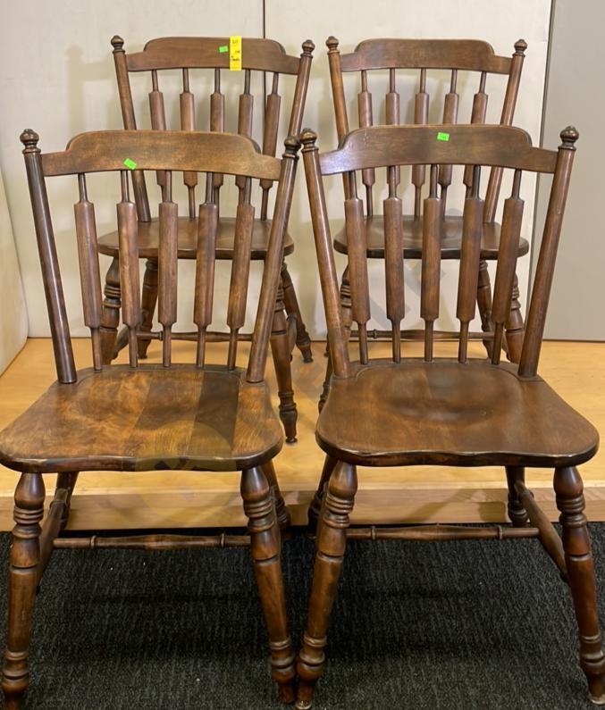 Four Matching Wooden Chairs