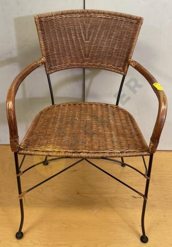 Wicker and Metal Chair