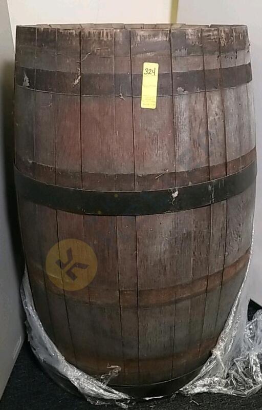 53 Gal. Vintage Wooden Wiskey Barrel
