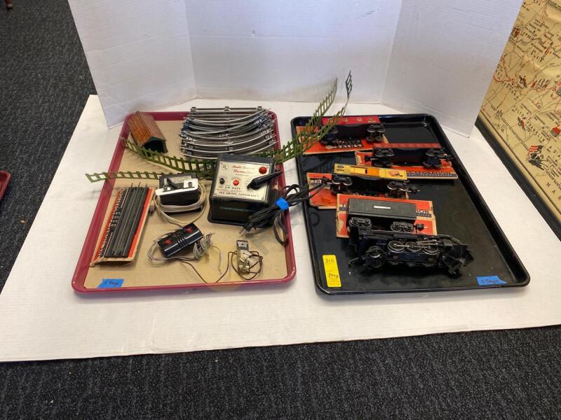 Vintage Lionel Model Freight Train, Tracks, and More