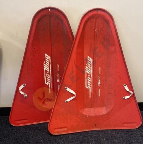 2 Sno Wing Blazon Metal Sleds