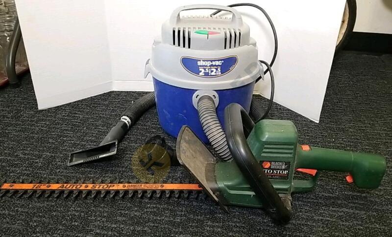 Hedge Trimmer and Shop-Vac