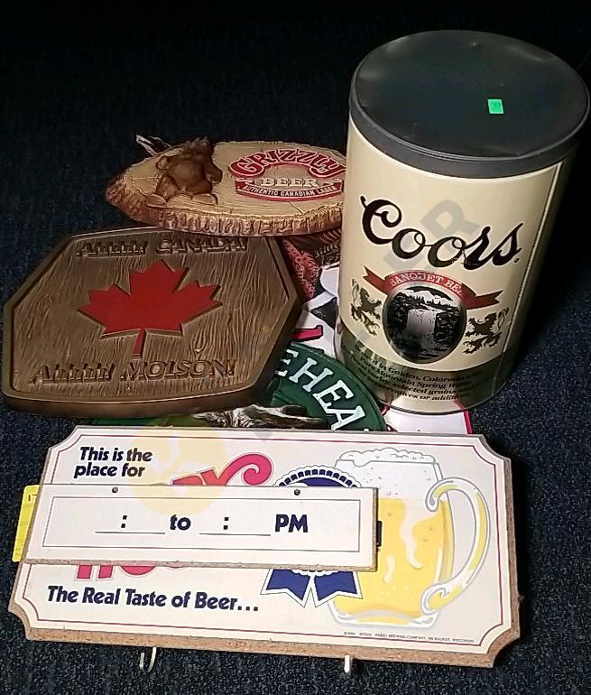 Beer Signs and Tin