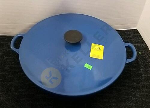 Blue Enameled Cast Iron Le Creuset Dutch Oven