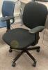 Two Person Laminate Work Table and Rolling Chairs - 4