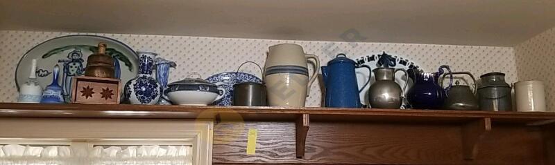 Stoneware Items, Enamel Items, Porcelain Items, and More