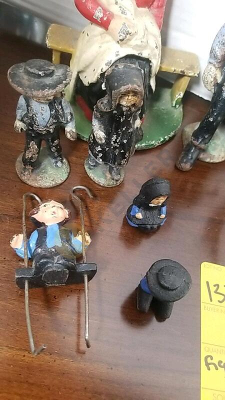 Vintage Cast Iron Amish Figures and More