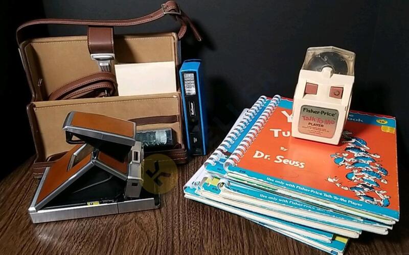 Fisher Price "Talk-To-Me" with Books, Polaroid Camera, and Kalimer Camera