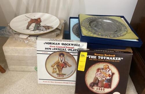 Norman Rockwell Collector Plates and International Pewter Presidential Plates