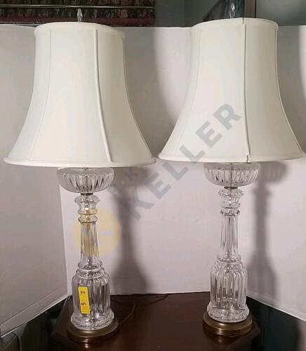 Pair of Glass Table Lamps