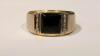 10K Gold Men's Ring with Black Onyx - 5