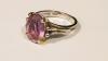 14K Gold Ring with Purple Stone - 2
