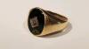 10K Gold Men's Ring with Black Stone - 2