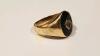 10K Gold Men's Ring with Black Stone - 3