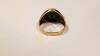 10K Gold Men's Ring with Black Stone - 4