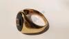 10K Gold Men's Ring with Black Stone - 6