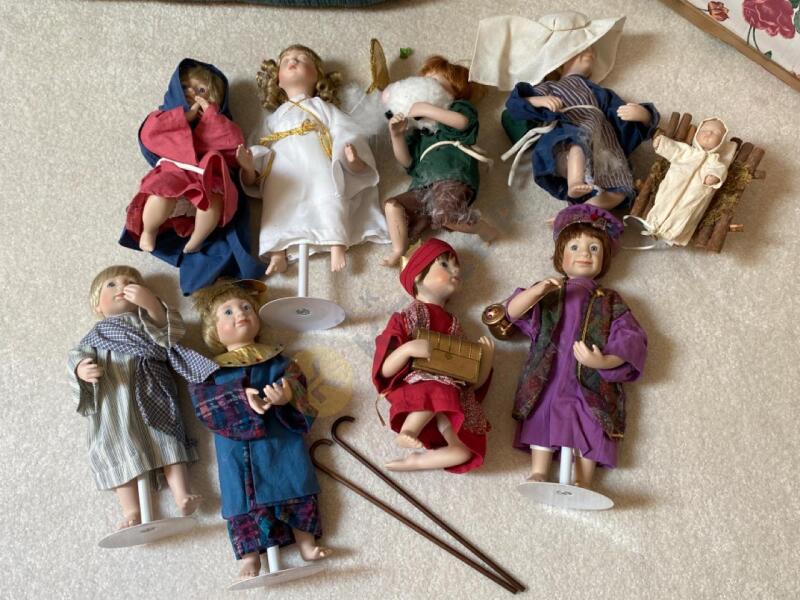 Nativity Scene Porcelain Dolls