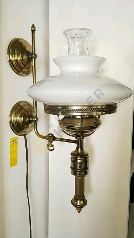 Electric Brass Hanging Wall Sconce