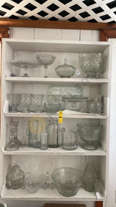 Clear Glass Candy Dish, Pitcher, Swan Dish, and More