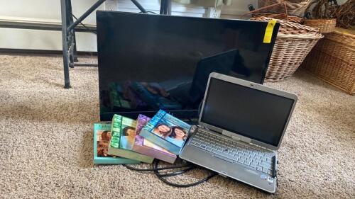 Vizio Flat Screen TV, HP Mini Computer, and Gilmore Girls