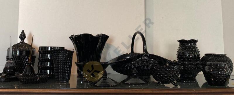 Black Diamond Point Milk Glass and More