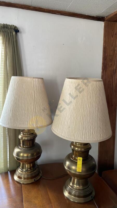 Pair of Brass Lamps