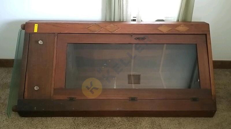 Corner Display Cabinet with Glass Shelves