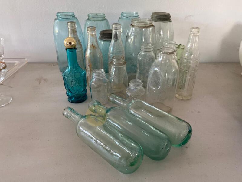 Vintage Glass Bottles, Mason Jars, and More