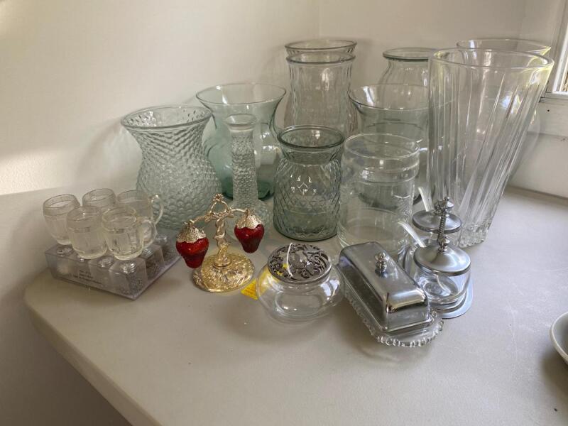 Variety of Glass Vases and More