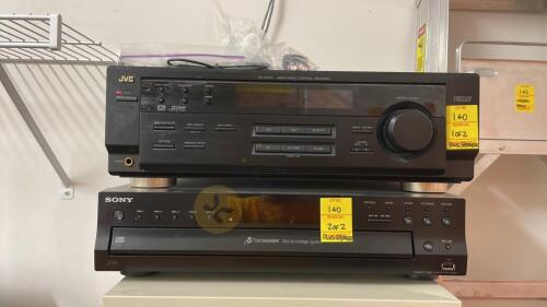 JVC Audio/Video Control Receiver and Sony 5 Disc Changer