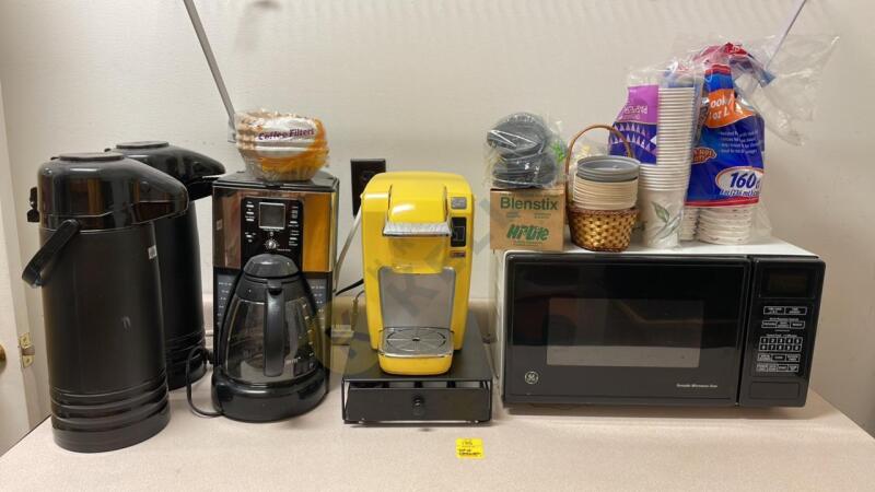 Microwave, Keurig Coffee Maker, and More