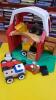 Little Tikes Picnic Table, Toys, Clock, and Play Rug - 7