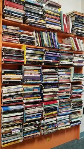 7 Shelves of Inspirational Mostly Paperback Books