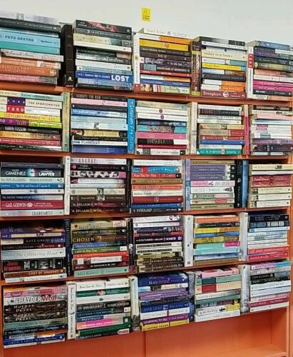 5 Shelves of Interesting Fiction Paperback Books