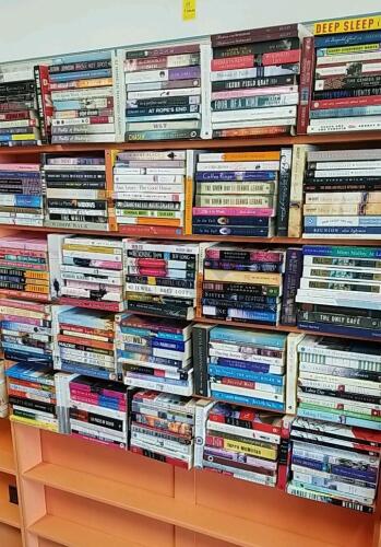 5 Shelves of Paperback Fiction Books