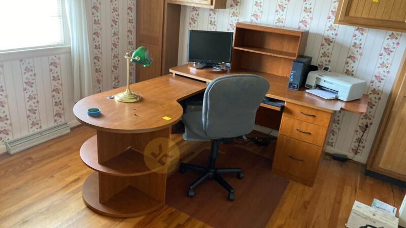 L-Shaped Desk, Chair and Chair Mat