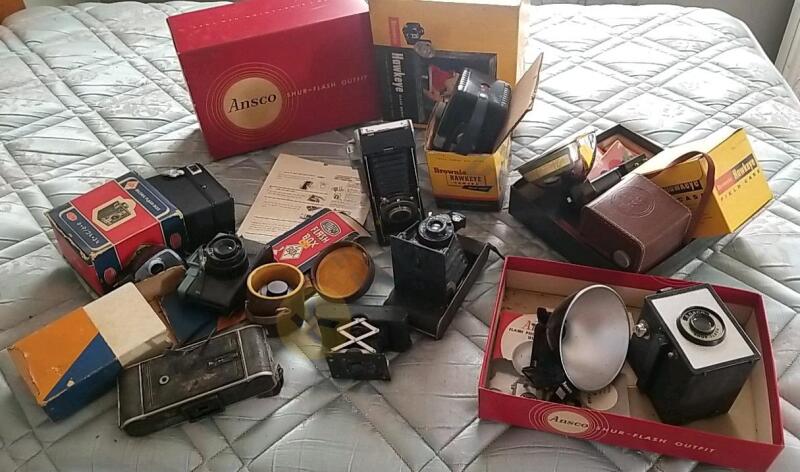 Vintage Cameras, Flashes, and More